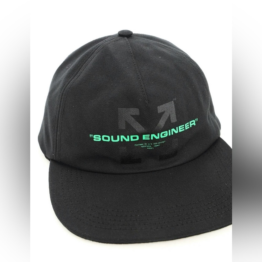 Off-White Virgil Abloh Sound Engineer Pioneer DJ Baseball Cap Black RARE - Picture 2 of 7